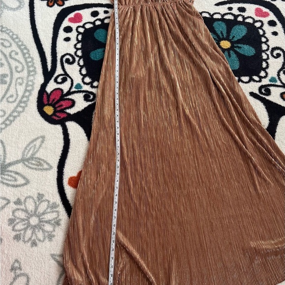 NWT See and Be Seen Arya Metallic Bronze Maxi Dress Size Medium - Picture 9 of 12